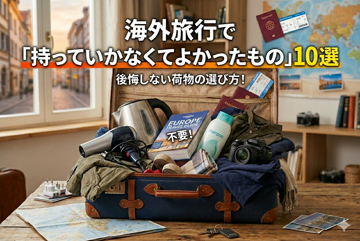海外旅行で「持っていかなくてよかったもの」10選